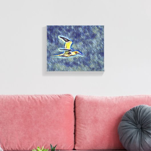 Vleugels van harmonie: vogels in de open lucht canvas afdruk (Insitu (Woonkamer))