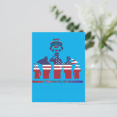 Vleugels van herinnering azuur briefkaart (Staand voorkant)