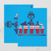 Vleugels van herinnering azuur briefkaart (Voorkant / Achterkant)