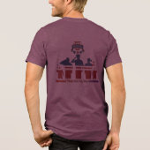 Vleugels van herinnering kastanjebruin Tri-Blend shirt (Achterkant)