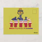 Vleugels van herinnering mosterdgeel briefkaart (Achterkant)