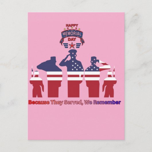 Vleugels van herinnering roze briefkaart (Voorkant)
