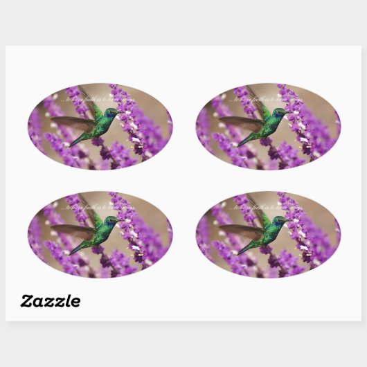 Vleugels van het Fonkelen van het Geloof de Ovale Sticker (Vel)