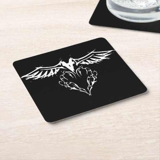 Vleugels van liefde kartonnen onderzetters (Schuin)