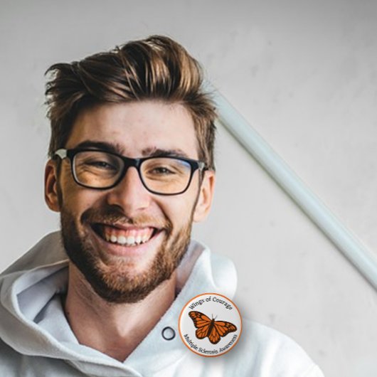 Vleugels van moed Multiple Sclerose Bewustzijn Ronde Button 5,7 Cm