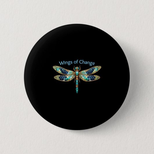 Vleugels van Verandering Ronde Button 5,7 Cm (Voorkant)