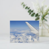 vleugels van vliegtuigen boven de Franse Alpen, Briefkaart (Staand voorkant)
