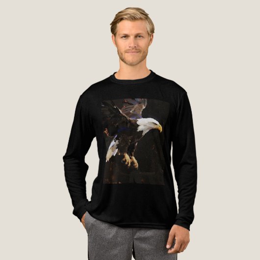 Vleugels van vrijheid: Kale adelaar in vlucht Tri-Blend Shirt (Voorkant)
