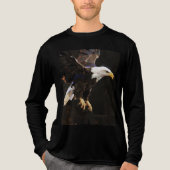 Vleugels van vrijheid: Kale adelaar in vlucht Tri-Blend Shirt (Voorkant volledig)
