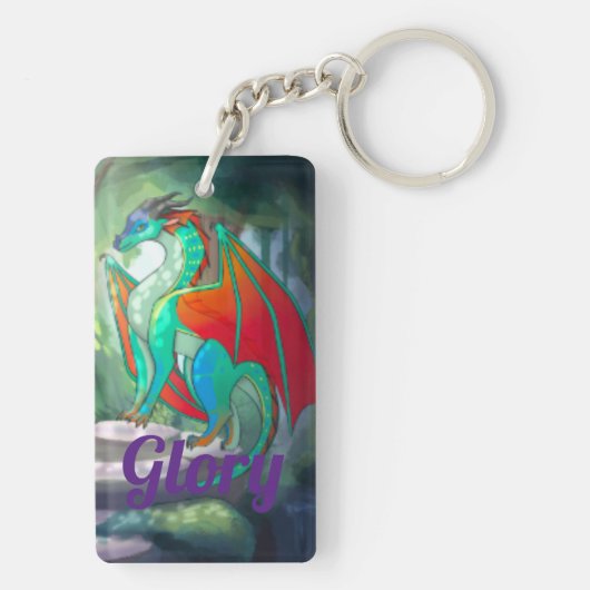 Vleugels van vuur Glorie, Acryl Sleutelhanger (achterkant)