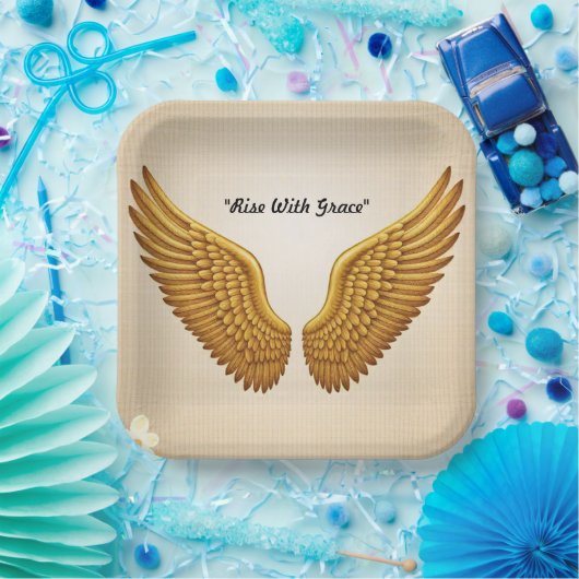 Vleugels van weelde papieren bordje (Feest)