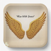 Vleugels van weelde papieren bordje (Voorkant)