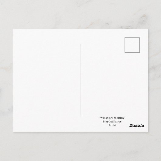 Vleugels wachten briefkaart (Achterkant)