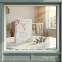Vleugels Waterverf Kolibrie Baby Shower