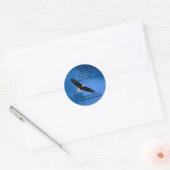 Vleugels zoals adelaars Inspirerend Ronde Sticker (Envelop)