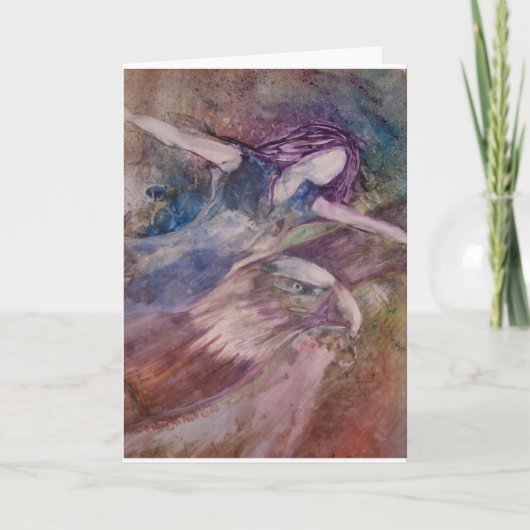 Vleugels zoals het Wenskaart van Eagles Kaart (Voorkant)