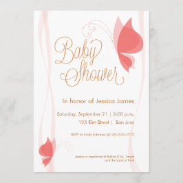 Vleugeluitnodiging voor baby shower kaart