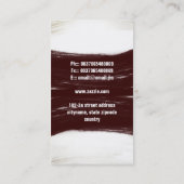 vleugelvisitekaartje visitekaartje (Achterkant)