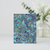 vleugelvleugels van Turquoise Briefkaart (Staand voorkant)