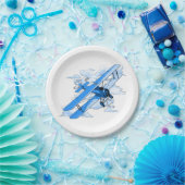 vleugelvliegtuig papieren bordje (Feest)