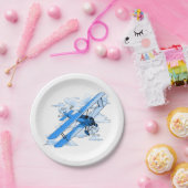 vleugelvliegtuig papieren bordje (Feest)