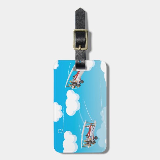 vleugelvliegtuigen bagagelabel (Voorkant verticaal)