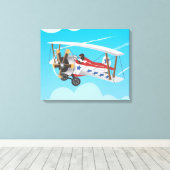 vleugelvliegtuigen canvas afdruk (Insitu (Houten vloer))