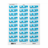 vleugelvliegtuigen etiket (Full Sheet)