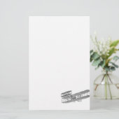  vleugelvliegtuigen met een retratoeage briefpapier (Staand voorkant)