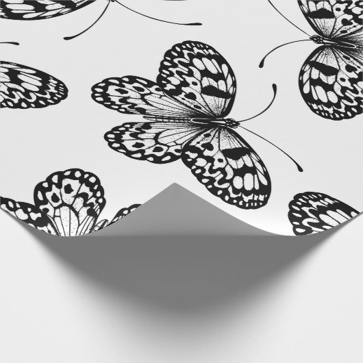 Vleugelvlinderpatroon Cadeaupapier (Hoek)