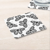 Vleugelvlinderpatroon Kartonnen Onderzetters (Schuin)