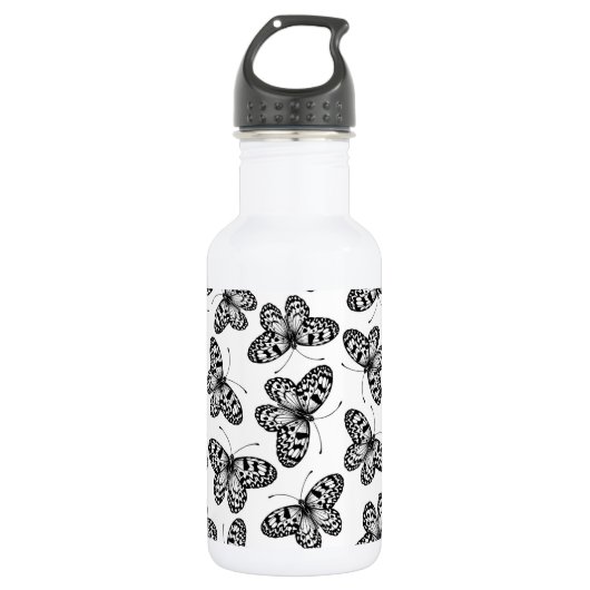 Vleugelvlinderpatroon Waterfles (Voorkant)