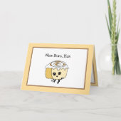 Vleugende Cinnamon Roll Eten Grappige Valentijnkaa Kaart (Voorkant)