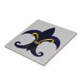 Vleur de lis blauw/goud tegeltje (Zijkant)