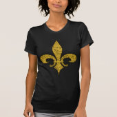 Vleur de lis gekraakt goud t-shirt (Voorkant)