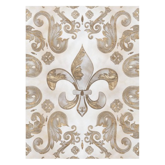 Vleur-de-lis luxe versiering - Moeder van parels Tafelkleed (Voorkant)