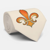 Vleur de Lis met regenboogscharreling Stropdas (Opgerold)