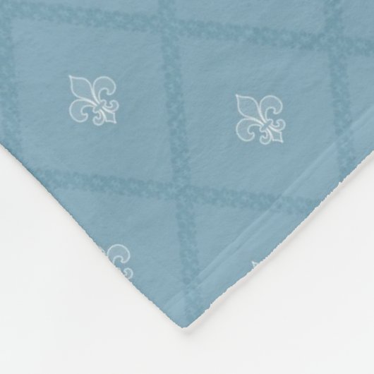 Vleur-de-lis-patroon Fleece Deken (Hoek)