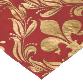 Vleur-de-lis patroon luxe rood korte tafelloper (Hoek)