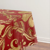 Vleur-de-lis patroon luxe rood tafelkleed (Voorbeeld)