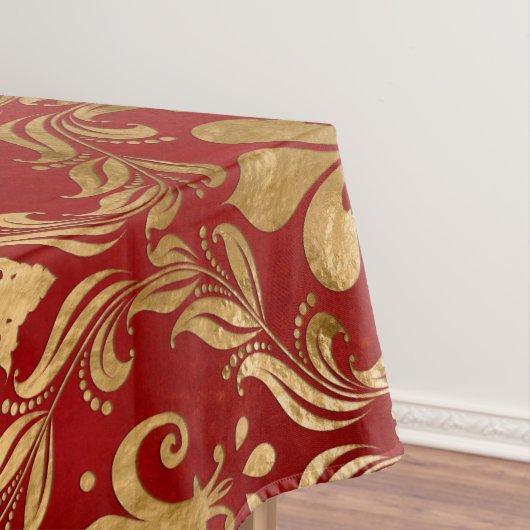 Vleur-de-lis patroon luxe rood tafelkleed (Voorbeeld)