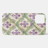 Vleur-de-lis-patroon - waterverf Iris Case-Mate iPhone Case (Achterkant (horizontaal))