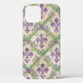 Vleur-de-lis-patroon - waterverf Iris Case-Mate iPhone Case (Achterkant)