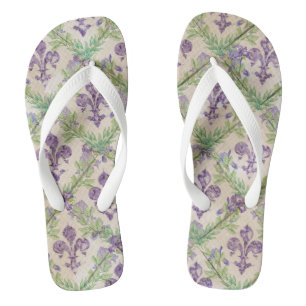 Vleur-de-lis-patroon - waterverf Iris Teenslippers