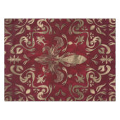 Vleur-de-lis-sierrood en goud tafelkleed (Voorkant (Horizontaal))