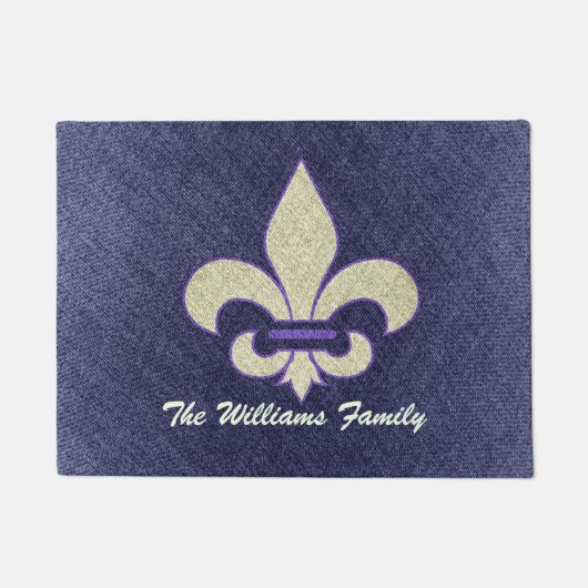 Vleur Di Lys Aangepast deuromte Deurmat (Voorkant)