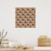 Vleur, een kunstdeurpatroon poster (Keuken)