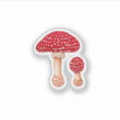 Vlieg Agaric (Amanita muscaria) Sticker (Voorkant)
