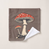  vlieg Agaric paddenstoelen op de achtergrond Bad Handdoek (Wasdoekje)