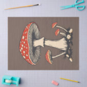  vlieg Agaric paddenstoelen op de achtergrond Tissuepapier (Craft)